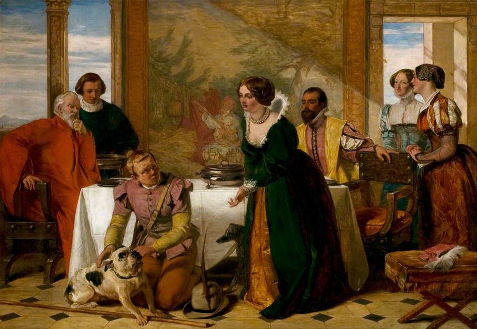Launce's Substitute for Proteus' Dog, vintage artwork by Augustus Leopold Egg, A3 (16x12") Poster Print