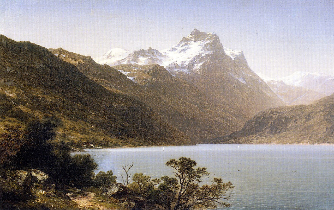 Alpine Lake, vintage artwork by John W. Casilear, A3 (16x12") Poster Print
