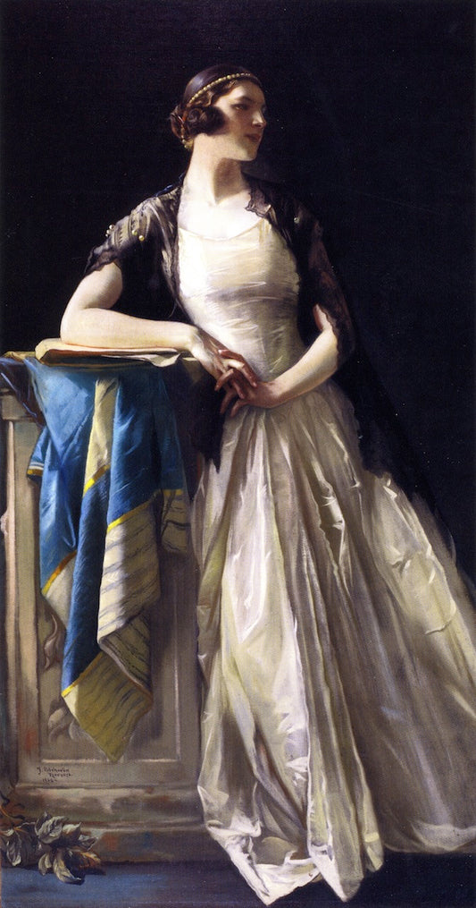 Donna Tosca, vintage artwork by Julius Rolshoven, 12x8" (A4) Poster