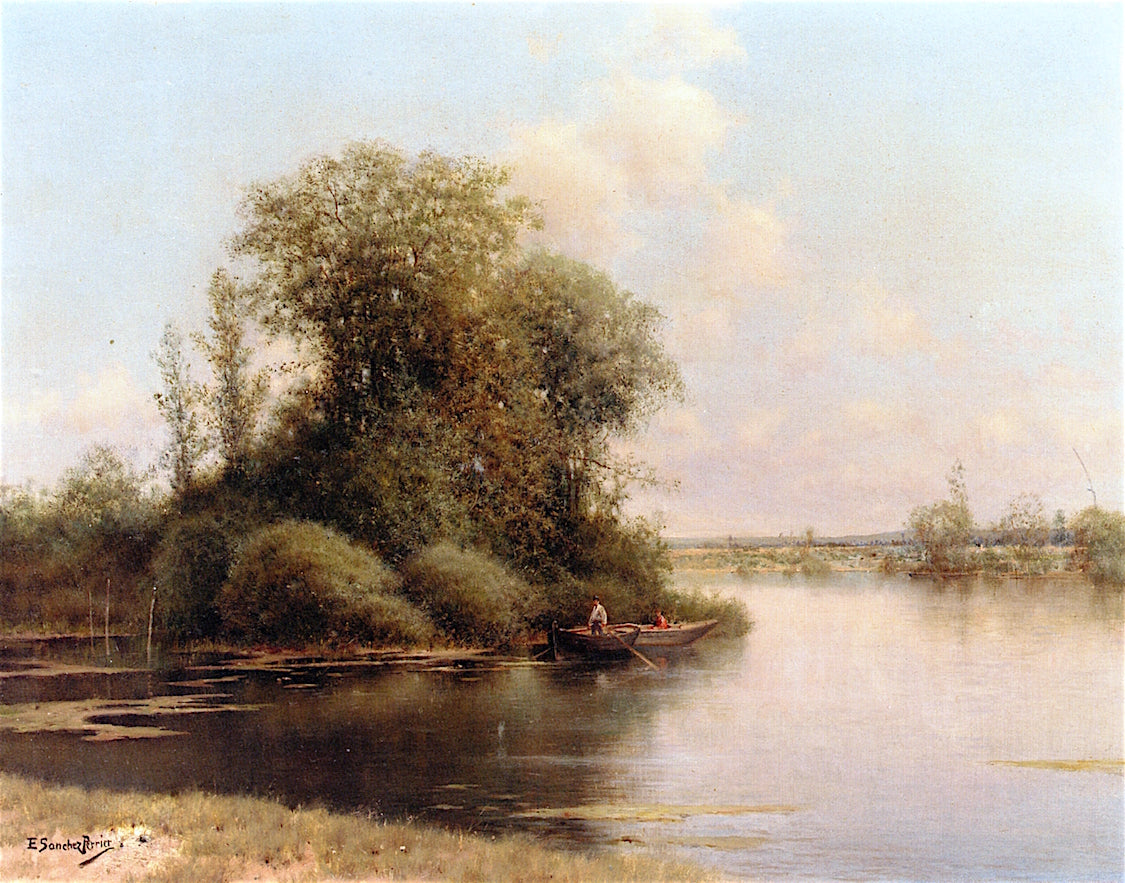 On the Pond by Emilio Sanchez-Perrier,A3(16x12")Poster