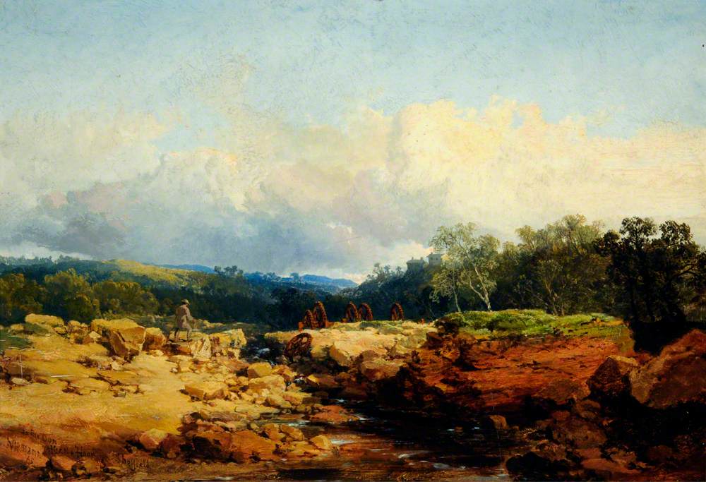 The River Don after the Flood, vintage artwork by Edmund John Niemann, A3 (16x12") Poster Print