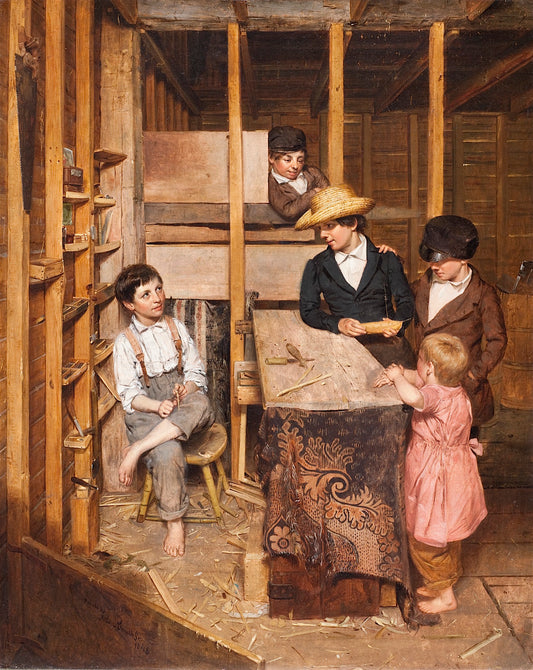The Young Mechanic, vintage artwork by Allen Smith, Jr, A3 (16x12") Poster Print