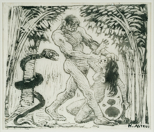 In Paradise, vintage artwork by Nicolai Astrup, 12x8" (A4) Poster