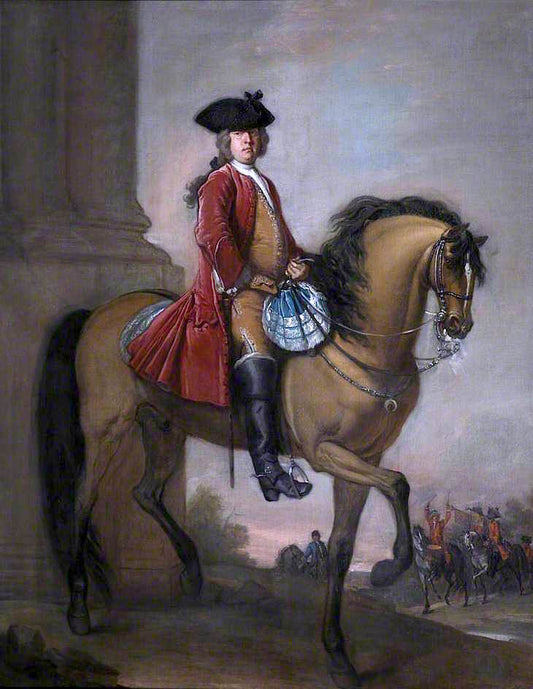 Brigadier and Lieutenant Richard Gifford, 4th Troop of Horse Guards, vintage artwork by Bartholomew Dandridge, 12x8" (A4) Poster