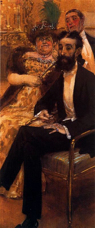 Escena del sillón dorado, vintage artwork by Adolfo Lozano Sidro, 12x8" (A4) Poster