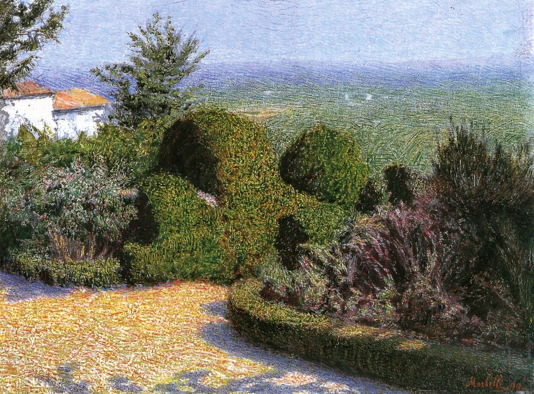 The Painter's Garden by Angelo Morbelli,A3(16x12")Poster
