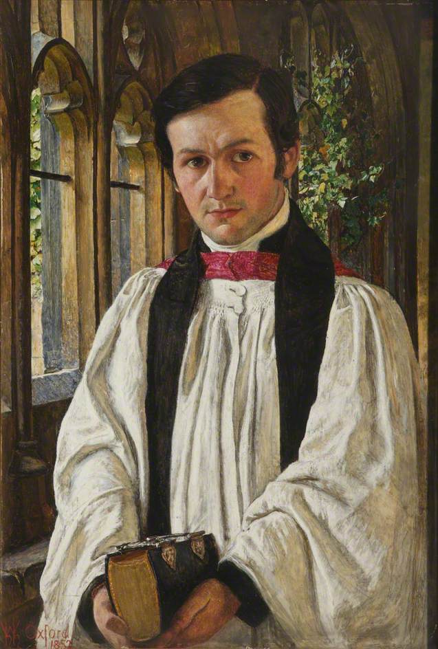Portrait of John David Jenkins (c 1828-1876), vintage artwork by William Holman Hunt, 12x8" (A4) Poster