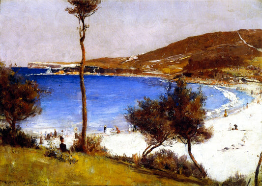 Holiday Sketch at Coogee, vintage artwork by Tom Roberts, 12x8" (A4) Poster