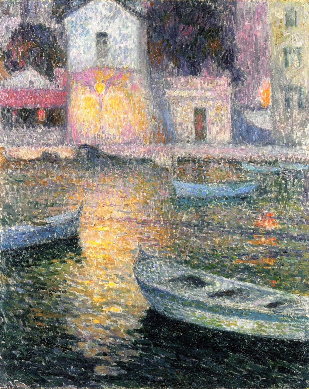 The Fisherman's House, Villefranche-sur-Mer, vintage artwork by Henri Le Sidaner, 12x8" (A4) Poster