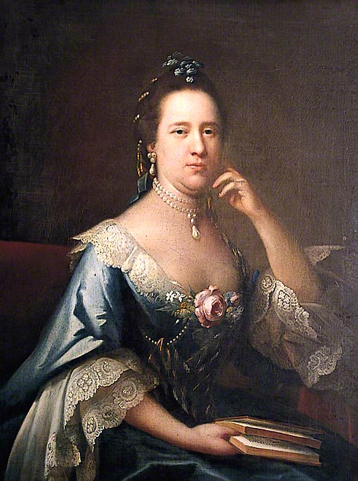 Mrs Le Keux, vintage artwork by Attributed to Mason Chamberlin the Elder, 12x8" (A4) Poster