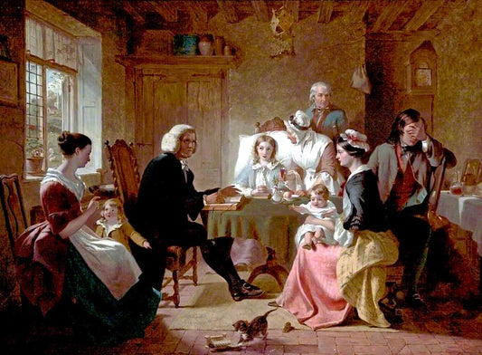 The Pastor's Visit, vintage artwork by Thomas Brooks, A3 (16x12") Poster Print