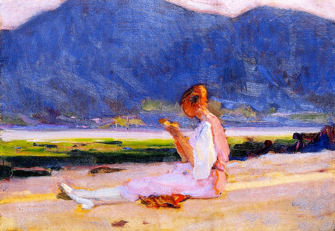 The Painter's Young Wife, Baie-Saint-Paul by Clarence Gagnon,16x12(A3) Poster