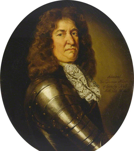 Admiral Sir Thomas Allin, vintage artwork by Sir Godfrey Kneller, BT., 12x8" (A4) Poster