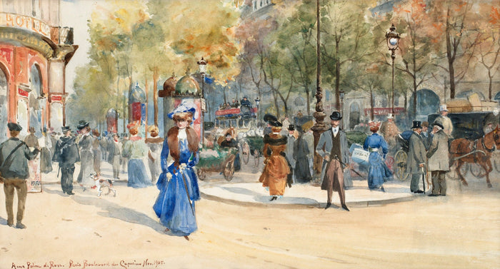 Boulevard des Capucines by Anna Palm de Rosa,A3(16x12