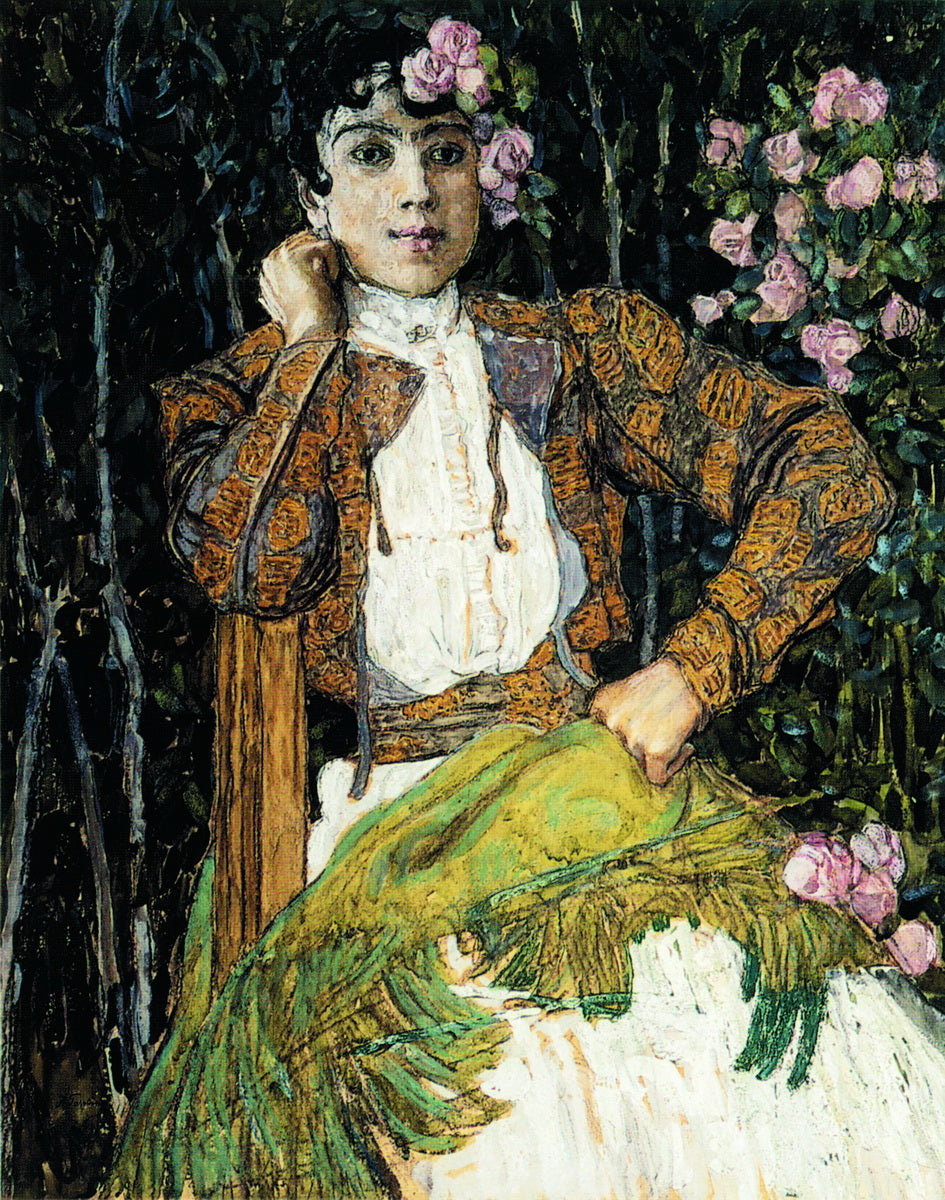Spanish Lady in Green by Alexander Golovin,A3(16x12")Poster
