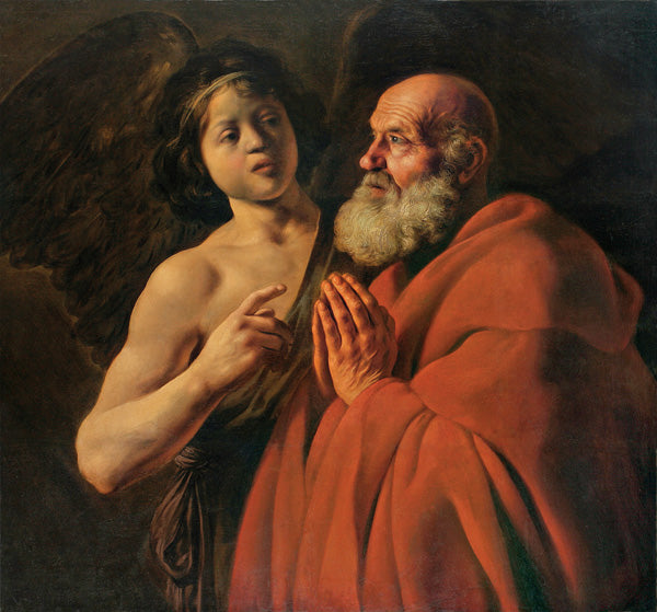 Saint Peter Released from Prison, vintage artwork by Jan Lievens, 12x8" (A4) Poster