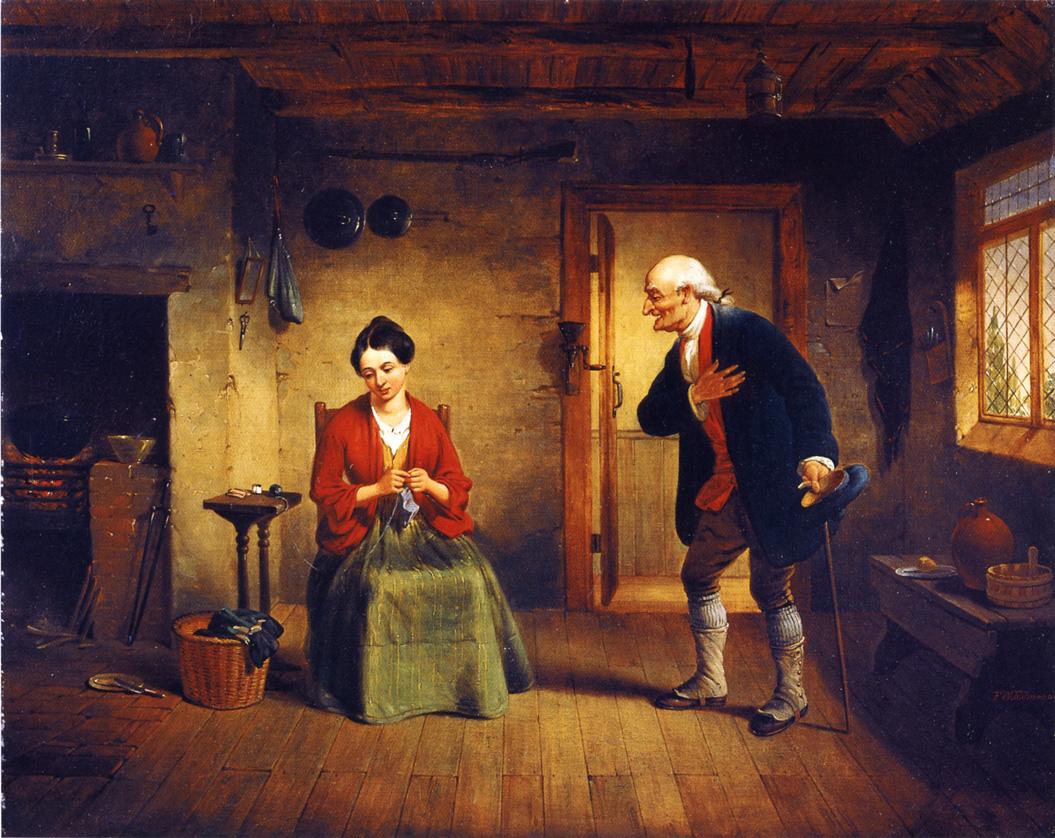 The Rejected Suitor, vintage artwork by Francis William Edmonds, A3 (16x12") Poster Print