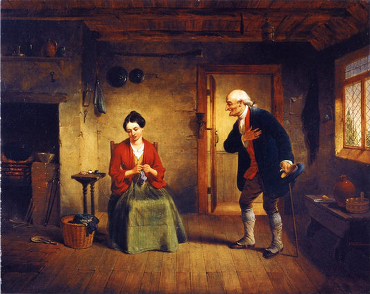 The Rejected Suitor, vintage artwork by Francis William Edmonds, A3 (16x12") Poster Print
