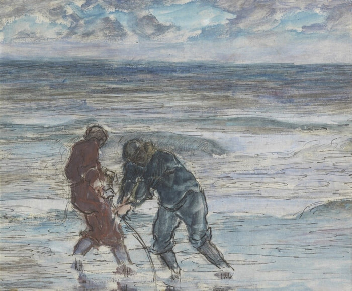 Fishermen on the Beach by Jan Toorop,A3(16x12