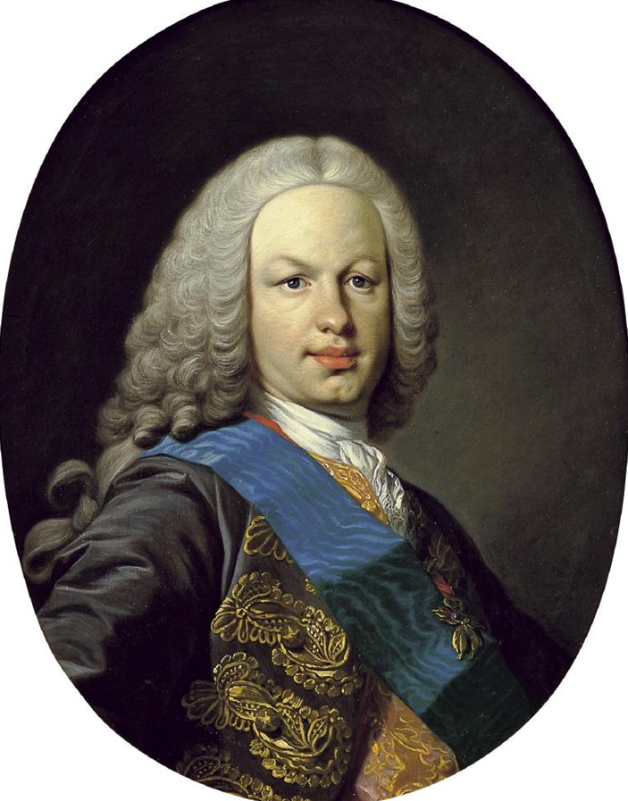 Portrait of King Fernando VI of Spain (1713-1759), vintage artwork by Louis-Michel Van Loo, 12x8" (A4) Poster