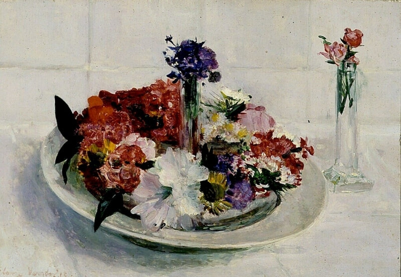 Garland of Flowers and a Crystal Vase by Floris Verster,A3(16x12")Poster