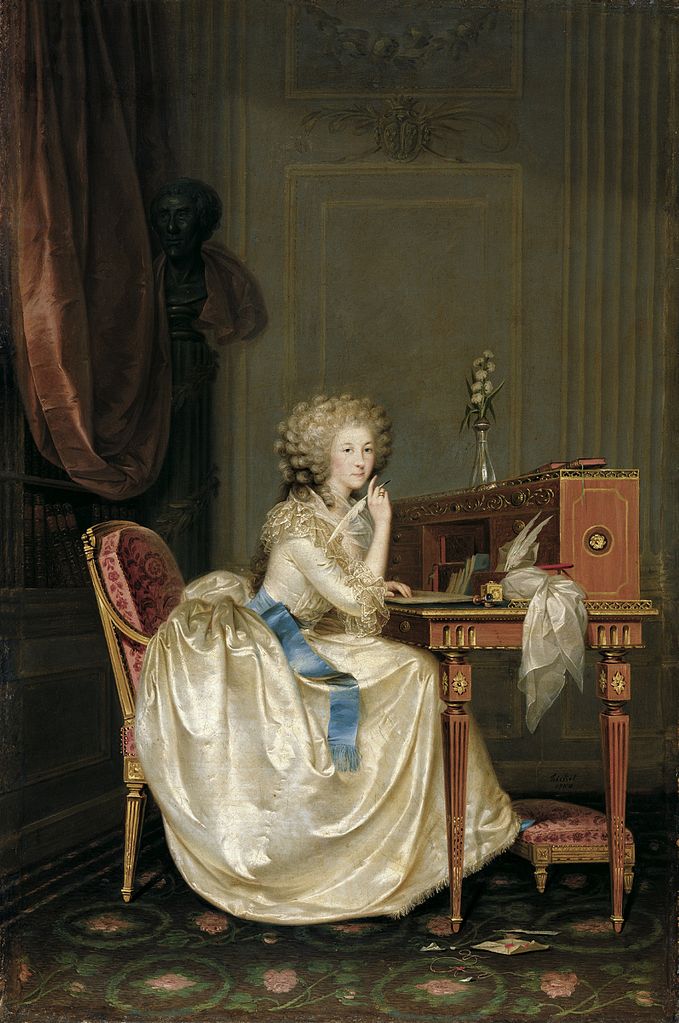 Portrait of the Princess of Lamballe, vintage artwork by Karl Anton Hickel, 12x8" (A4) Poster