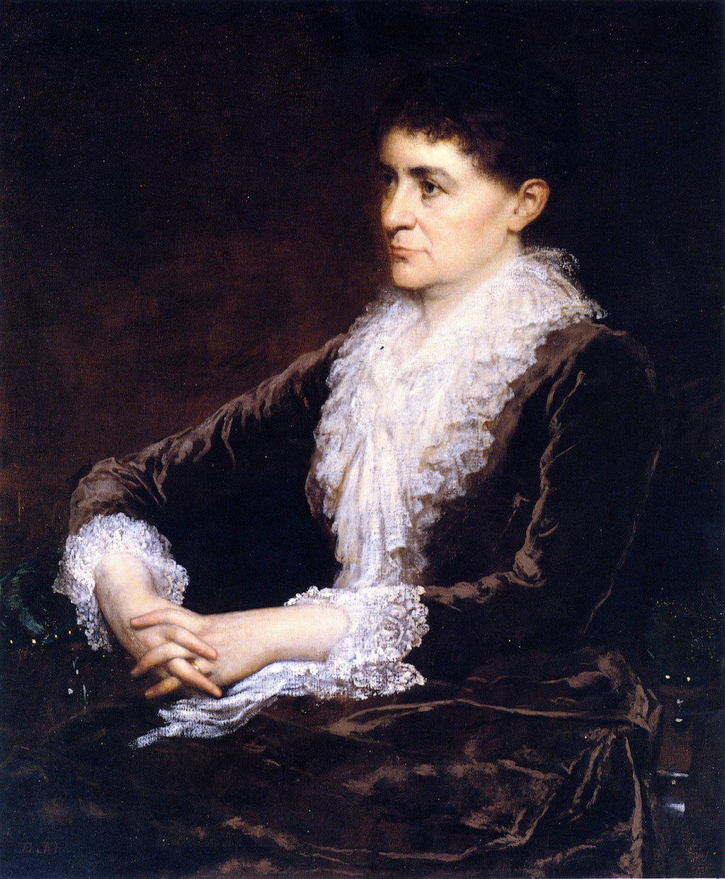 Catherine Butler Dusenberry (Mrs. Allan) Shelden, vintage artwork by Eastman Johnson, 12x8" (A4) Poster