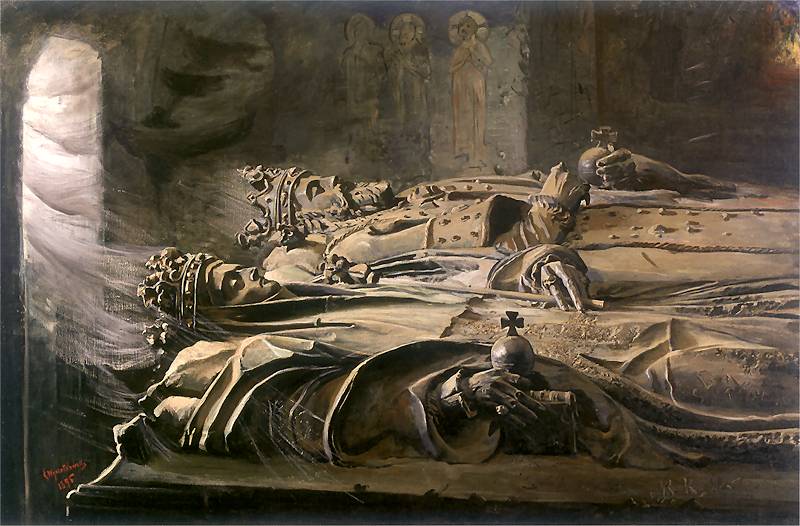 The sarcophagi by Leon Jan Wyczolkowski,A3(16x12")Poster
