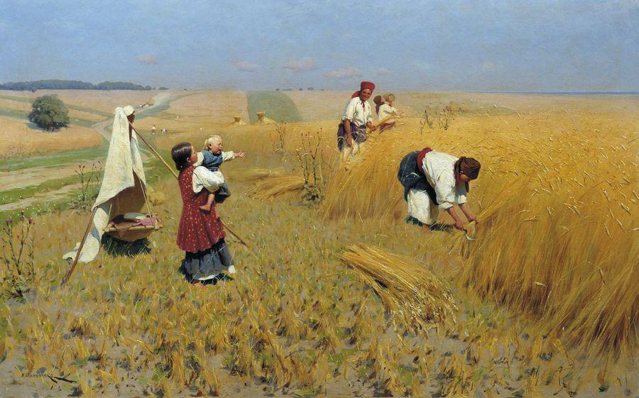Harvest Time in Ukraine by Nikolai Pimonenko,A3(16x12")Poster