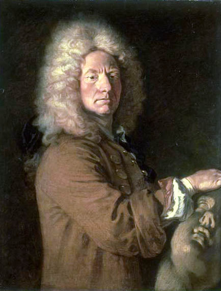 Portrait of Antoine-Joseph Pater, vintage artwork by Jean-Antoine Watteau, 12x8" (A4) Poster