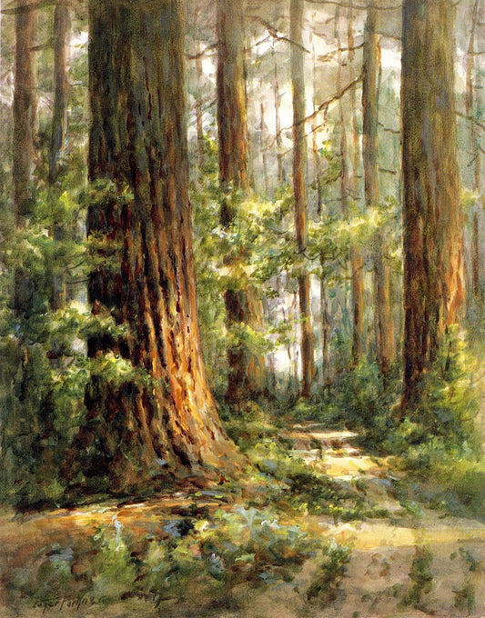 Pines, vintage artwork by Edgar Forkner, 12x8" (A4) Poster