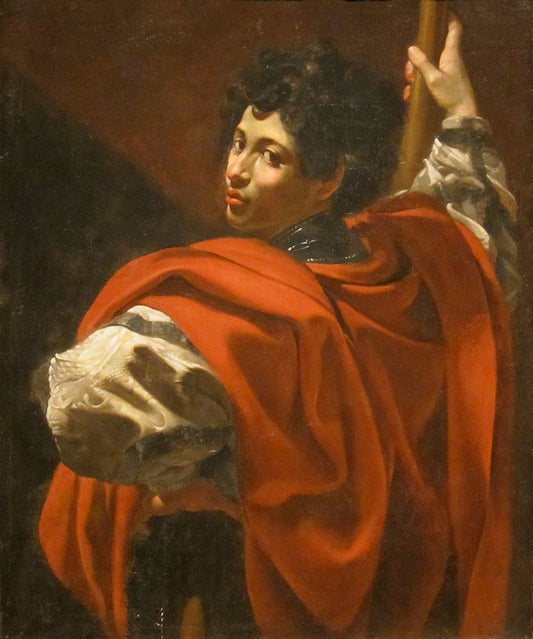 The Halberdier, vintage artwork by Simon Vouet, 12x8" (A4) Poster