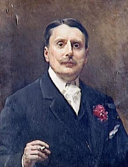 Portrait of Monsieur de Waru, vintage artwork by Raimundo de Madrazo y Garreta, 12x8" (A4) Poster