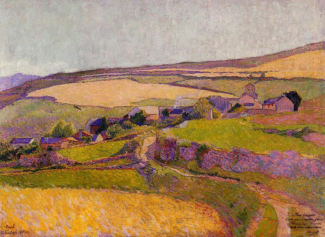 Landscape near Banyuls, vintage artwork by Georges-Daniel de Monfreid, 12x8" (A4) Poster
