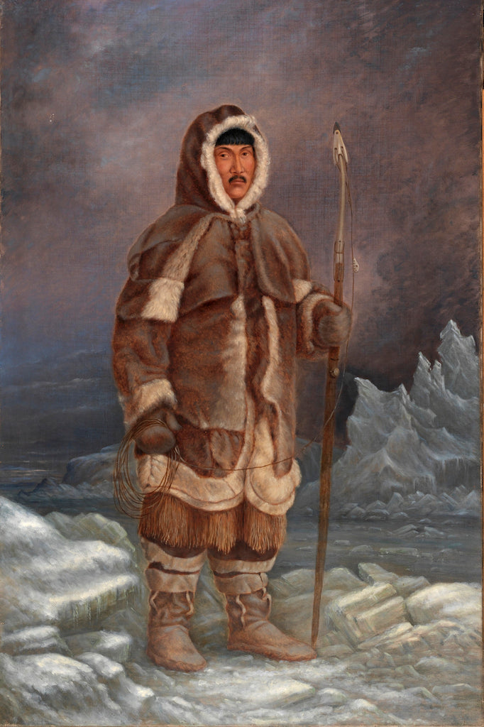 Eskimo Man, vintage artwork by Antonio Zeno Shindler, 12x8" (A4) Poster