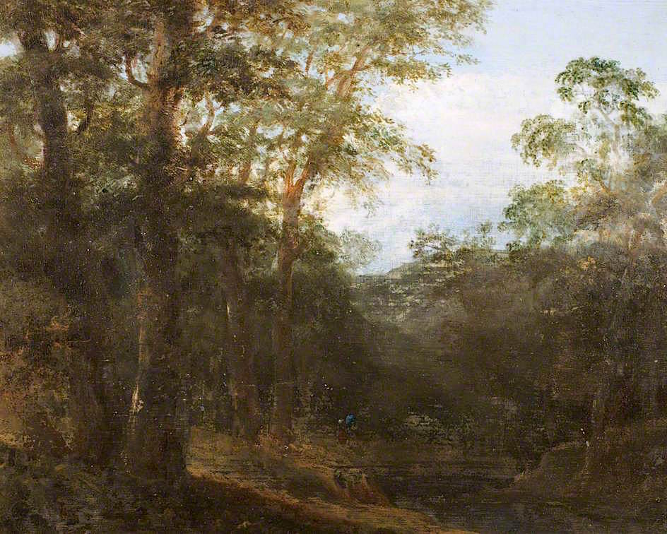 Landscape Woodland, Bolton (?), vintage artwork by Thomas Creswick, A3 (16x12") Poster Print