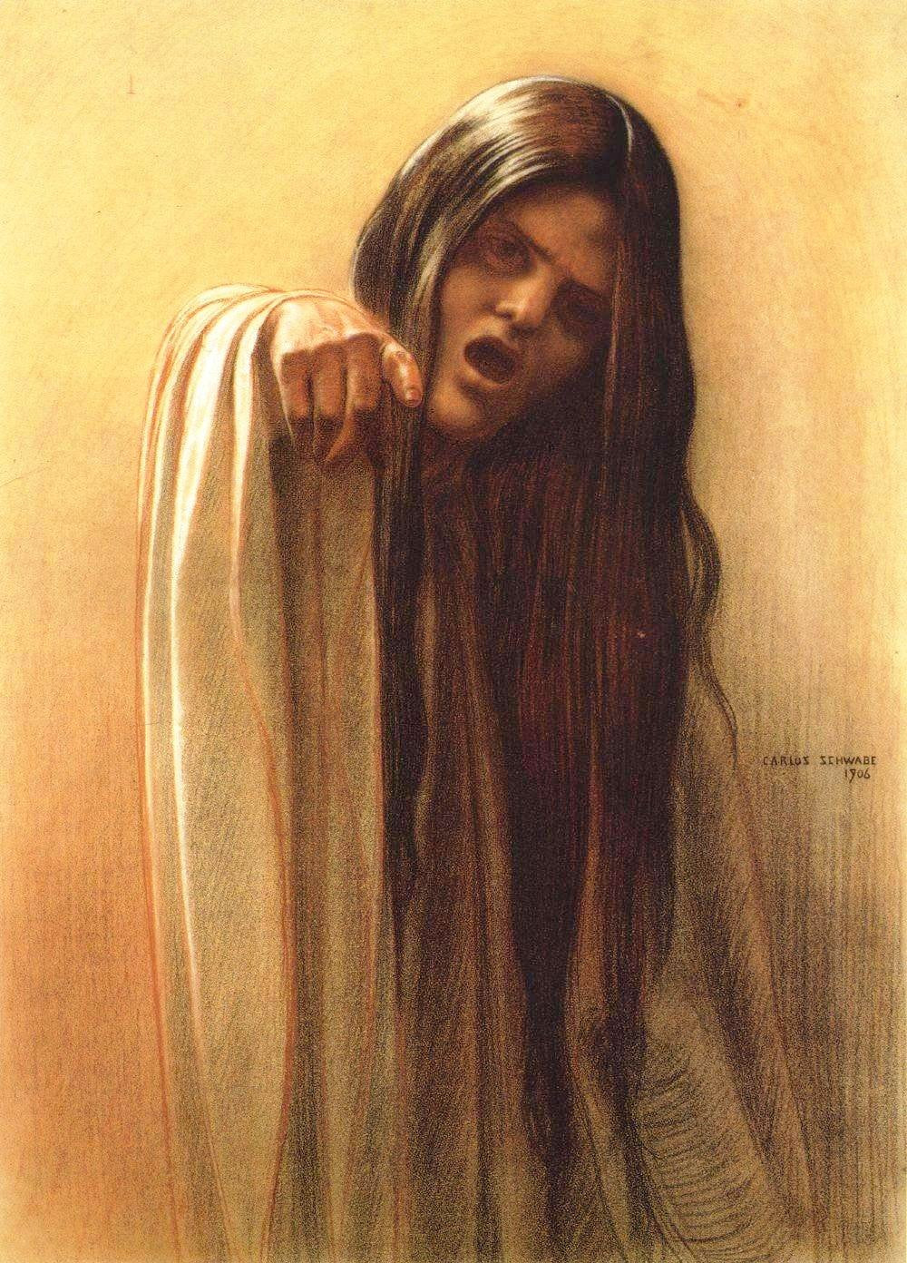 The Wave 1 by Carlos Schwabe,A3(16x12")Poster