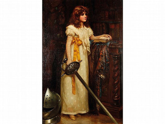 The Sword of Knowledge, vintage artwork by Norman Prescott Davies, 12x8" (A4) Poster
