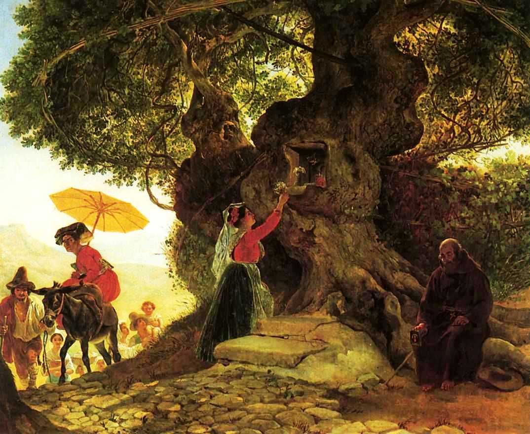 by  the Bogoroditsky Oak, vintage artwork by Karl Pavlovich Brulloff, A3 (16x12") Poster Print