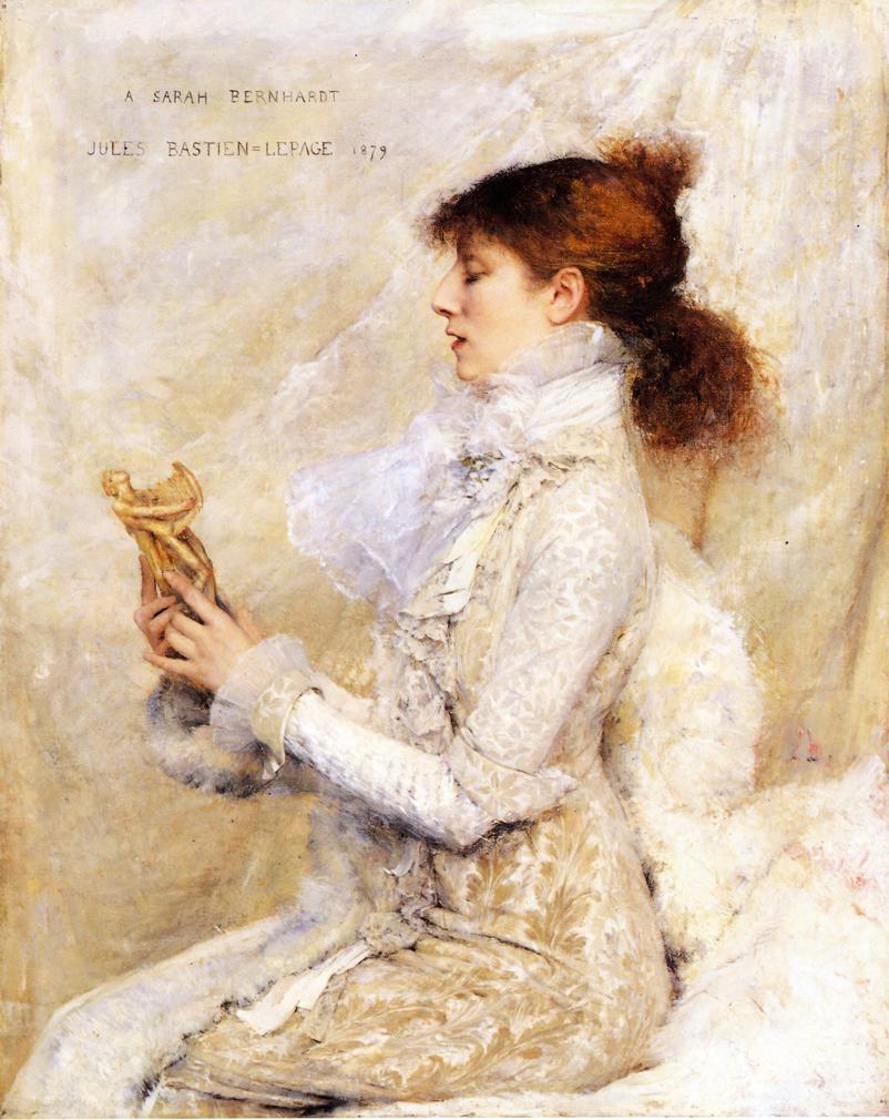 The Sarah Bernhardt Portrait, vintage artwork by Jules Bastien-Lepage, 12x8" (A4) Poster