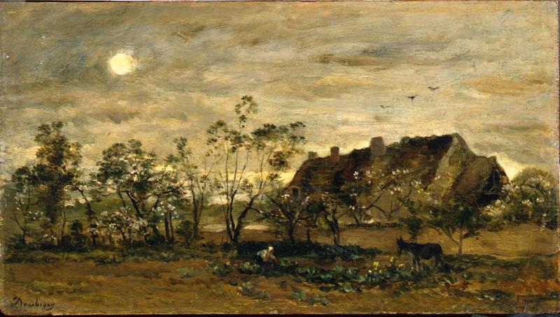 Evening in Honfleur, vintage artwork by Charles-François Daubigny, A3 (16x12") Poster Print