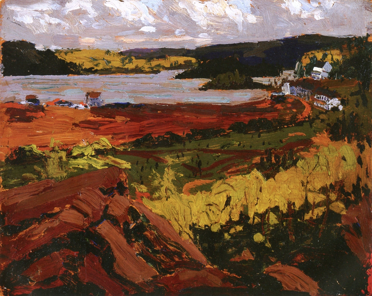 Canoe Lake, Mowat Lodge, vintage artwork by Tom Thomson, 12x8" (A4) Poster