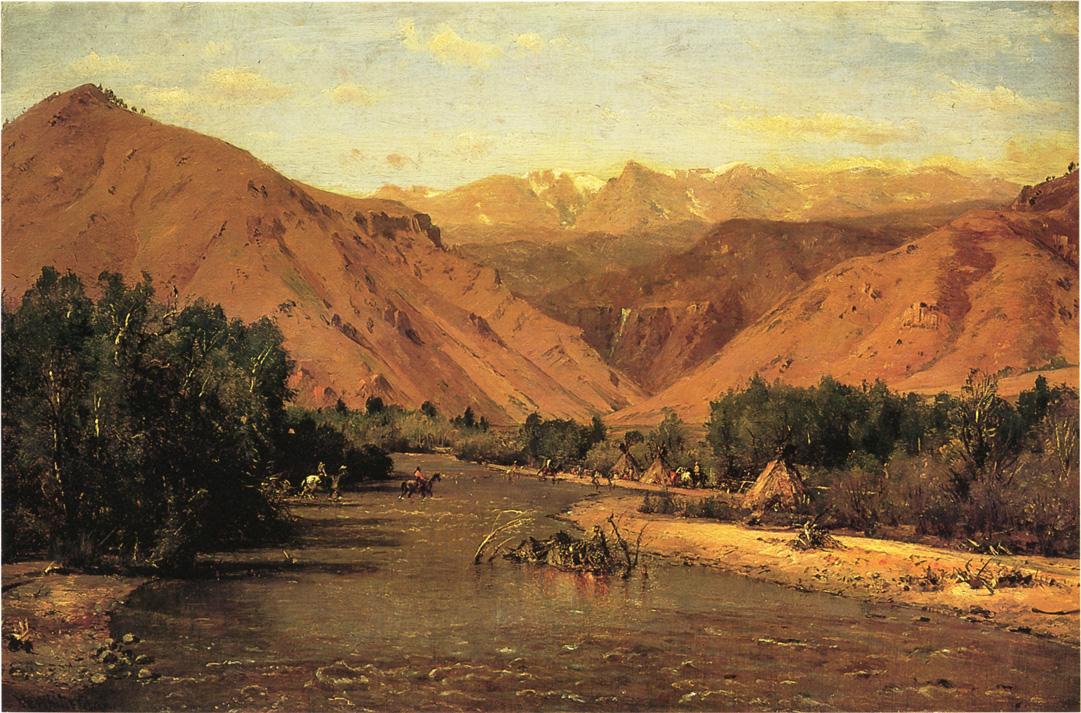 Indian Encampment on the Platte (II), vintage artwork by Thomas Worthington Whittredge, A3 (16x12") Poster Print