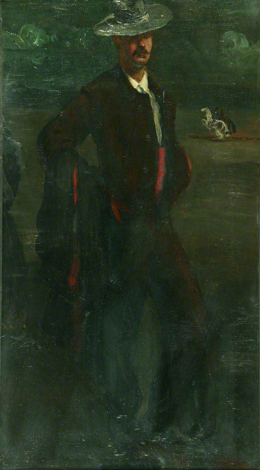 Ignacio Zuloaga as a Torero, vintage artwork by Sir William Rothenstein, 12x8" (A4) Poster