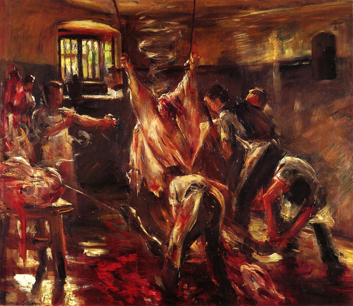 In the Slaughter House by Lovis Corinth,A3(16x12")Poster