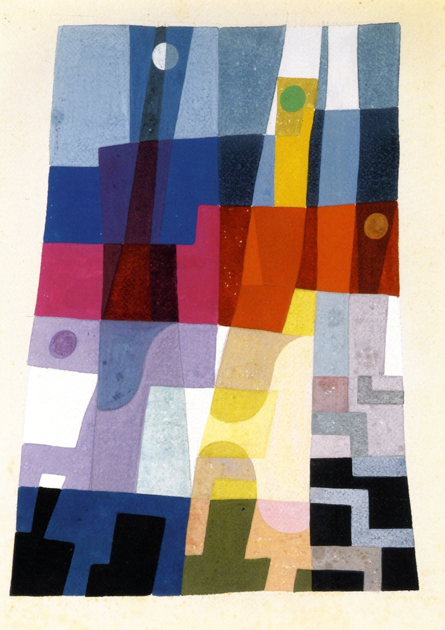 Composition on a Blue Background by Sophie Taeuber-Arp,16x12(A3) Poster