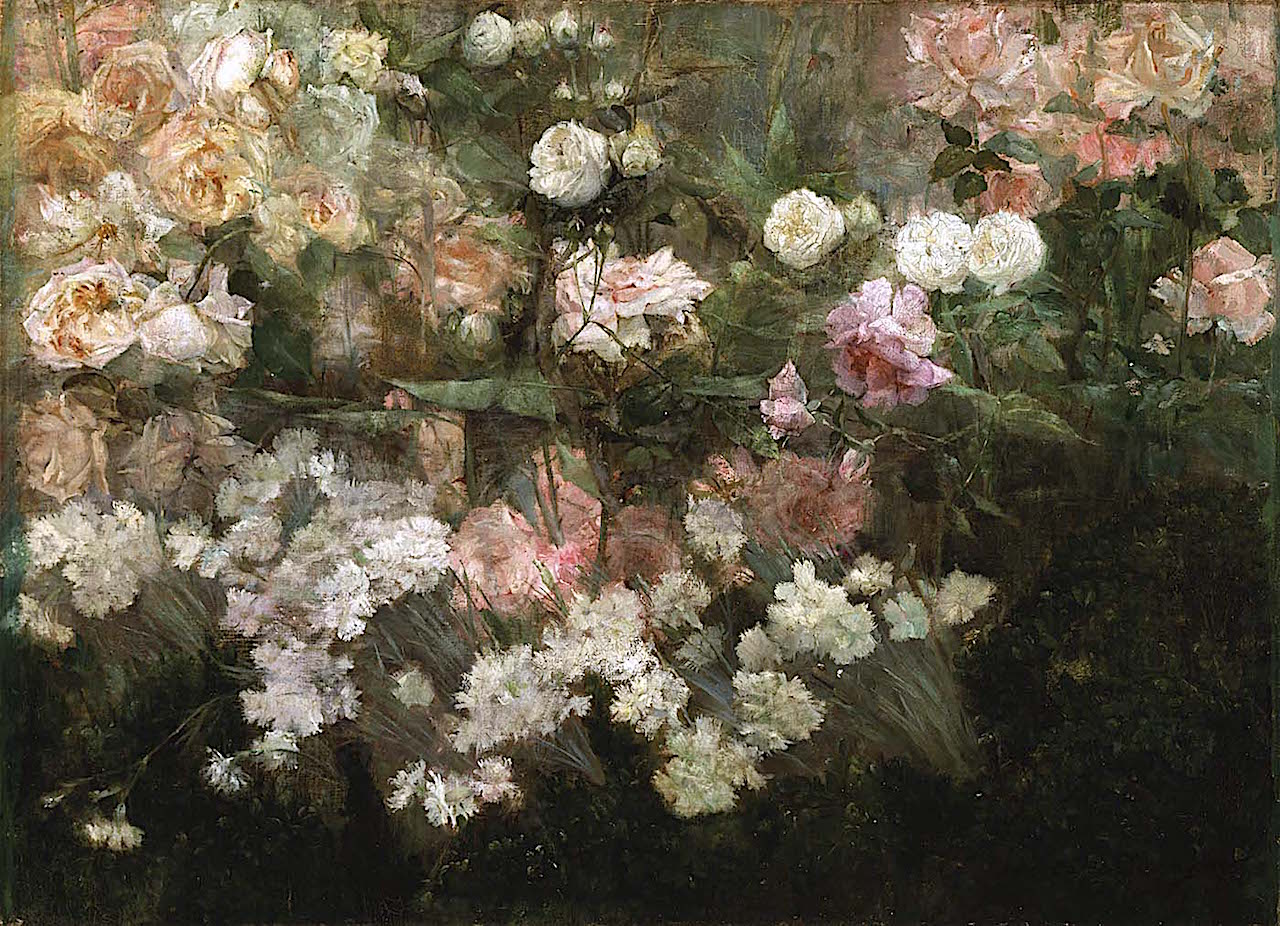 Garden in May, vintage artwork by Maria Oakey Dewing, 12x8" (A4) Poster