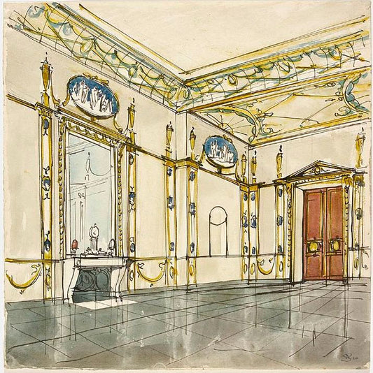 Classical Salon by Stanislaw Noakowski,A3(16x12")Poster