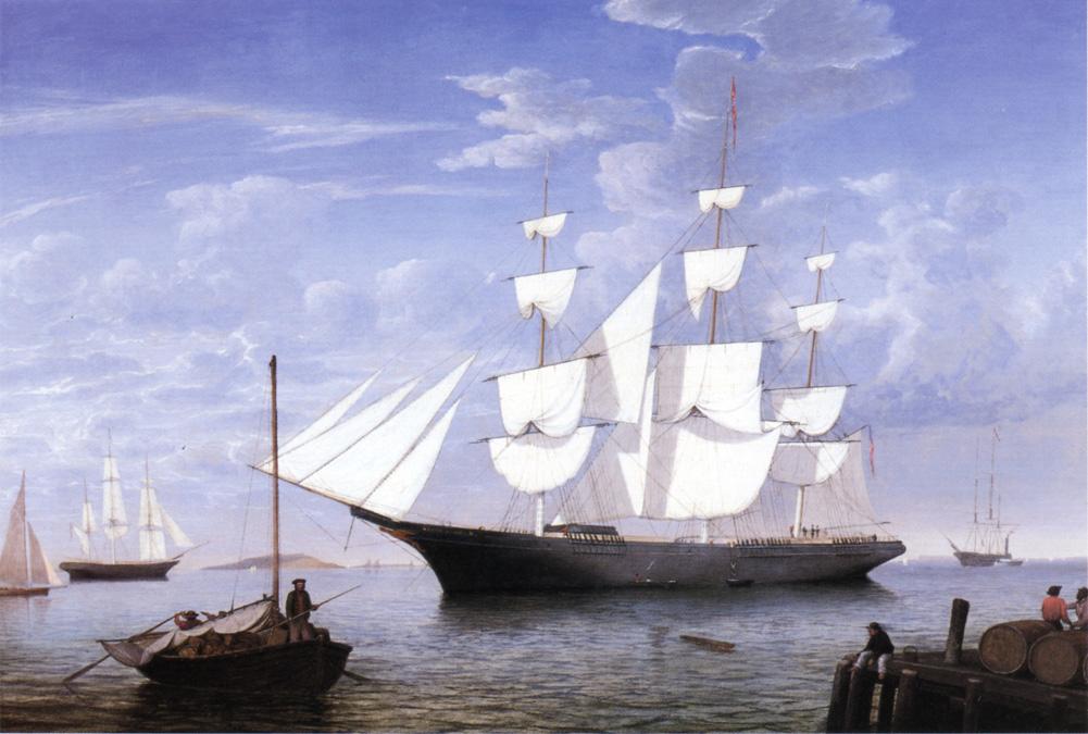 Star Light in Harbor, vintage artwork by Fitz Henry Lane, A3 (16x12") Poster Print
