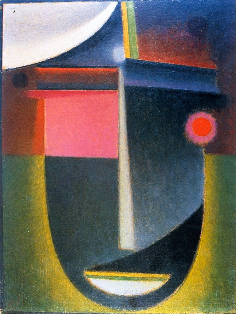 Abstract Head: Tragic Fate, vintage artwork by Alexei von Jawlensky, 12x8" (A4) Poster